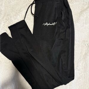 Alphalete Black Joggers with White Logo